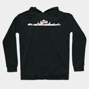 Chicago city skyline subway map Hoodie